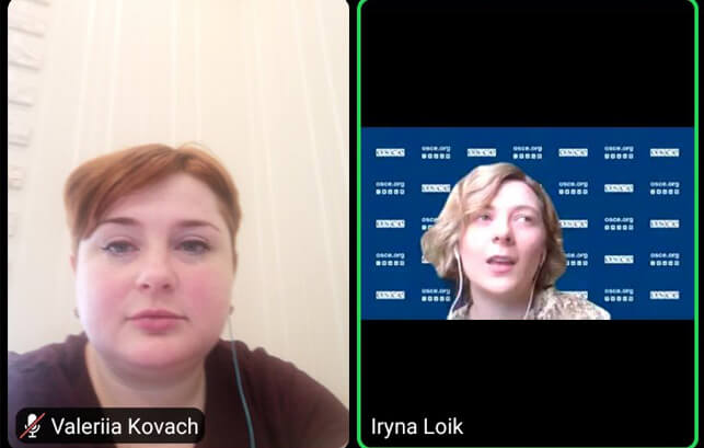 Meeting with Iryna Loik, a 2013 NAU graduate and OSCE staff member