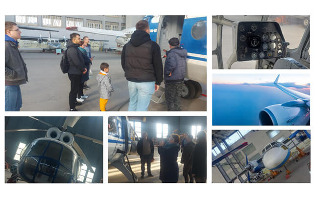 Masters visited the Aviation training hangar