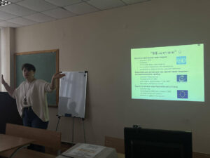 Відбулась зустріч та лекція за темою «Міжнародна адвокація», яку представила Олександра Романцова, правозахисниця, виконавча директорка Центру громадянських свобод